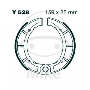 Brake shoe set EBC grooved includings springs