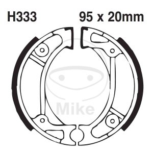 Brake shoe set EBC grooved includings springs