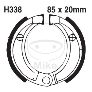 Brake shoe set EBC grooved excluding springs