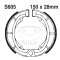 Brake shoe set EBC grooved includings springs