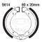 Brake shoe set EBC grooved includings springs