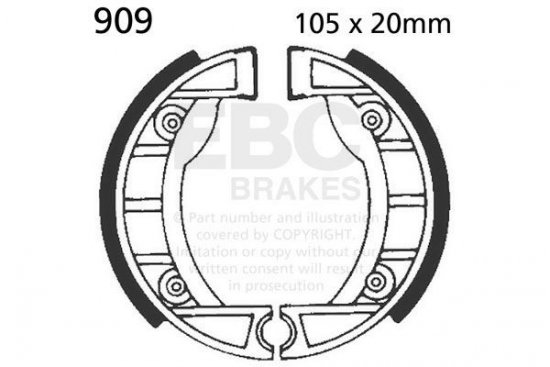 Brake shoe set EBC 909