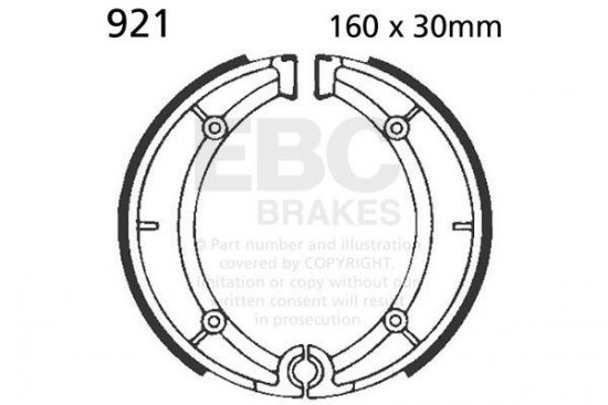 Brake shoe set EBC 921