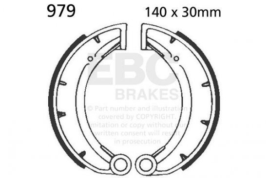 Brake shoe set EBC 979