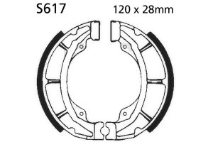 Brake shoe set EBC excluding springs