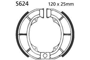 Brake shoe set EBC including springs