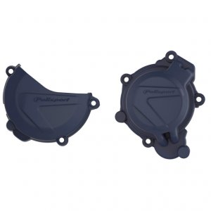 Clutch and ignition cover protector kit POLISPORT Plavi