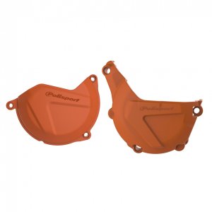 Clutch and ignition cover protector kit POLISPORT PERFORMANCE Orange