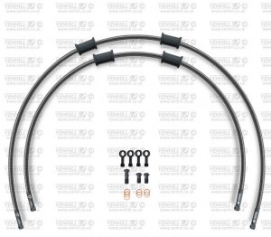 CROSSOVER Front brake hose kit Venhill KAW-16001FB-CB POWERHOSEPLUS (2 hoses in kit) Carbon hoses, black fittings