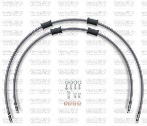 CROSSOVER Front brake hose kit Venhill KAW-16001FS POWERHOSEPLUS (2 hoses in kit) Clear hoses, stainless steel fittings