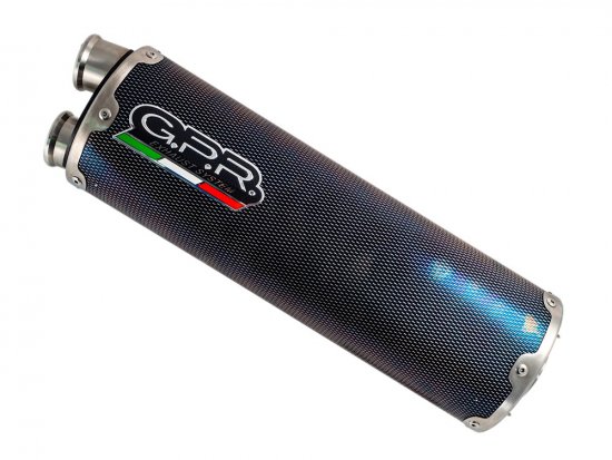 Slip-on exhaust GPR E4.KT.100.DUAL.PO DUAL Carbon look including removable db killer and link pipe