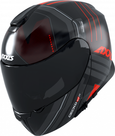 FLIP UP helmet AXXIS GECKO SV ABS epic b5 matt fluor red L for ATV POLARIS Magnum 425 2x4