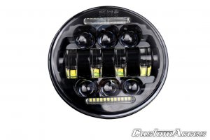 Headlight CUSTOMACCES ALIEN Crni