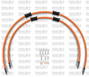 CROSSOVER Front brake hose kit Venhill KAW-16001F-OR POWERHOSEPLUS (2 hoses in kit) Orange hoses, chromed fittings