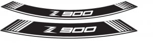 Rim strip PUIG Z900 white set of 8 rim strips