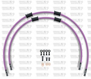 CROSSOVER Front brake hose kit Venhill KAW-16001FB-PU POWERHOSEPLUS (2 hoses in kit) Purple hoses, black fittings