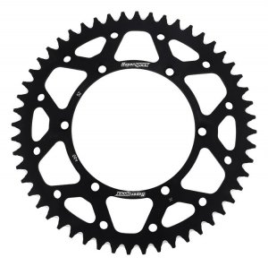 Rear ALU sprocket SUPERSPROX Crni 52T, 420