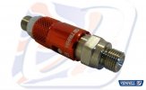 Quick release inline coupling Venhill 3/518TI 1/8TH BSP titanium