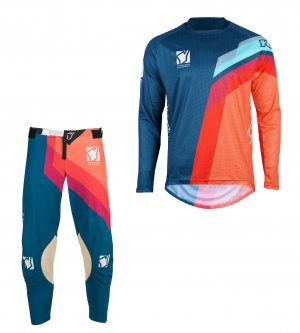 Set of MX pants and MX jersey YOKO VIILEE blue/orange; blue/orange/blue 40 (XXXL)