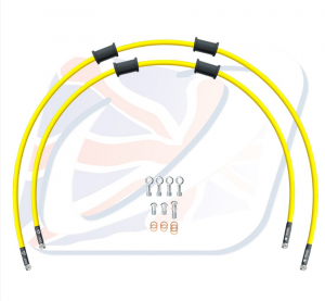 CROSSOVER Front brake hose kit Venhill KAW-16001F-YE POWERHOSEPLUS (2 hoses in kit) Yellow hoses, chromed fittings