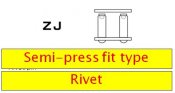 Rivet type connecting link D.I.D Chain 530ZVM-X ZJ Gold/Gold